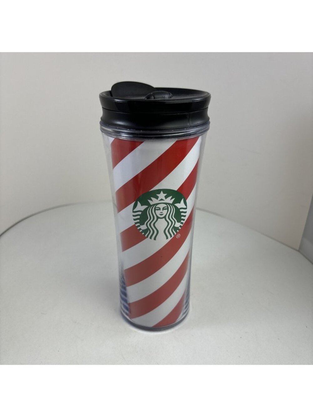 Starbucks 16 OZ Tumbler Candy Stripe Christmas Holiday Travel